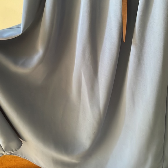 Dagege light blue sheer midi dress with neck tie detail - Picture 4 of 9